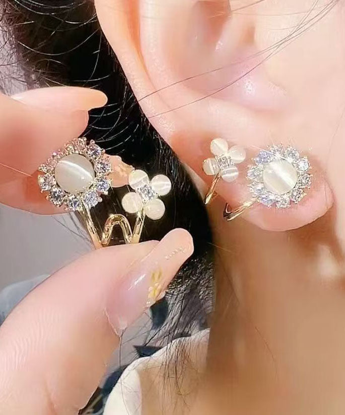 Chic Gold Copper Overgild Zircon Cat&