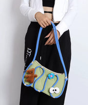 Chic Green Fine Cotton Filled Diy Flower Shoulder Bags