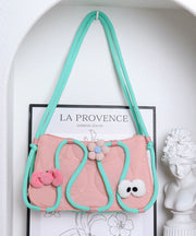 Chic Green Fine Cotton Filled Diy Flower Shoulder Bags