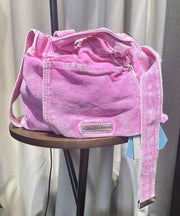 Chic Green Tie Dye Denim Versatile Tote Bag