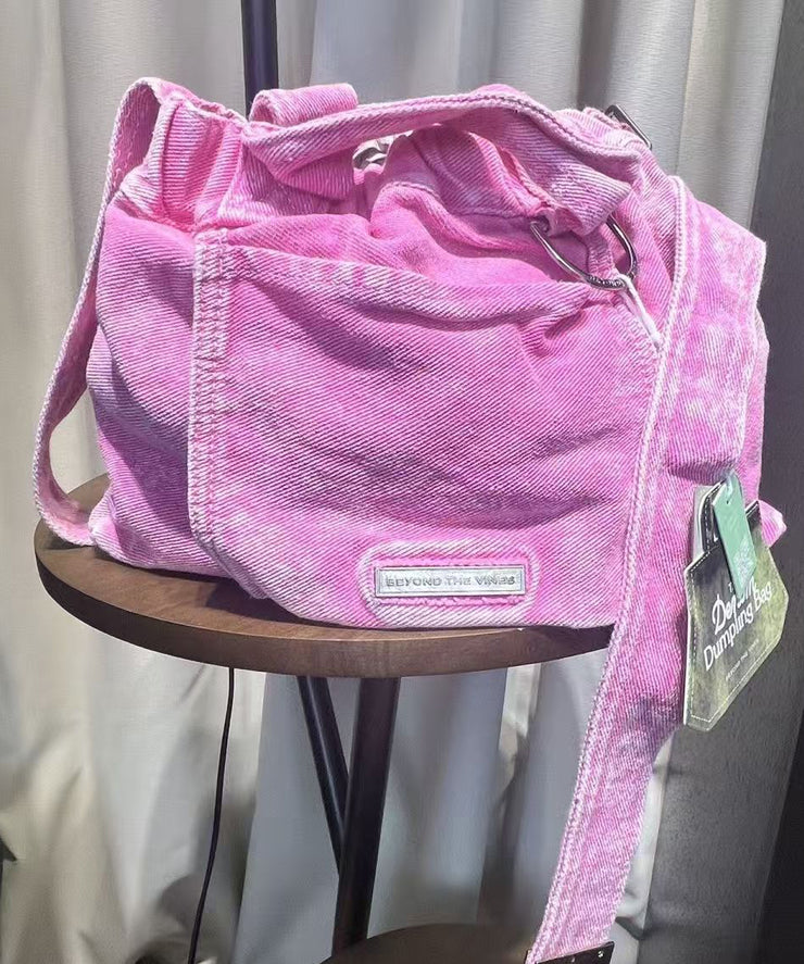 Chic Green Tie Dye Denim Versatile Tote Bag