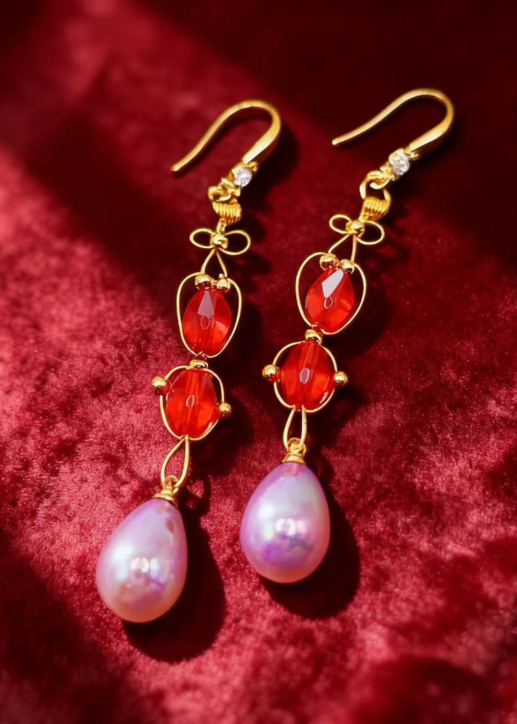 Chic Lavender Tasseled Acrylic Drop Earrings