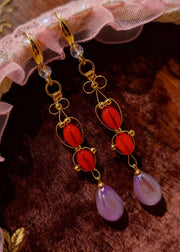 Chic Lavender Tasseled Acrylic Drop Earrings