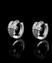 Chic Men Silk Copper Little Daisy Hoop Earrings
