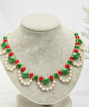 Chic Multicolor Copper Alloy Pearl Beading Pendant Necklace