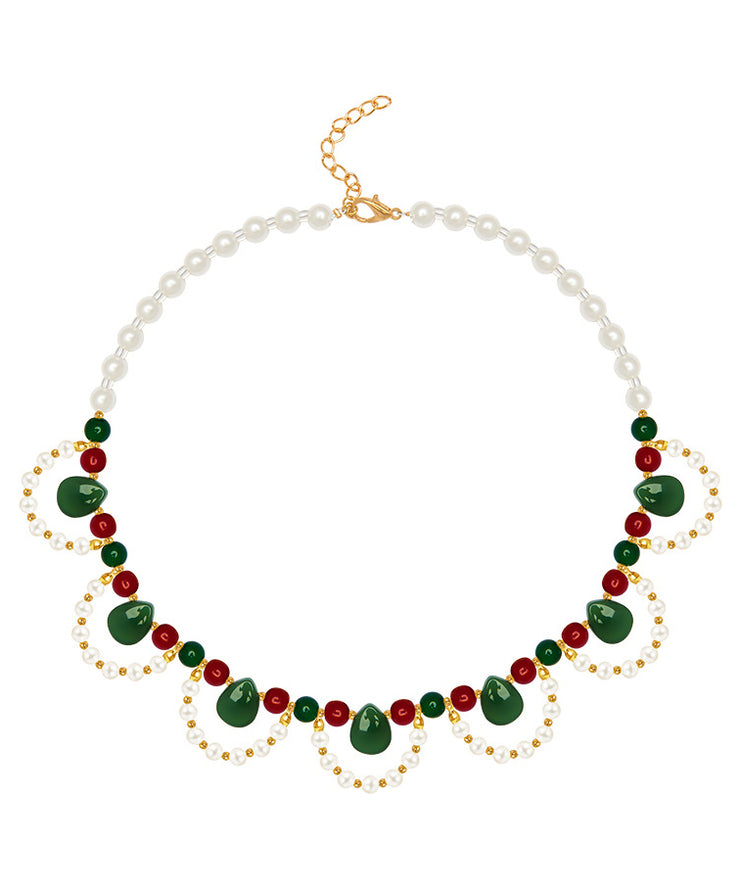 Chic Multicolor Copper Alloy Pearl Beading Pendant Necklace