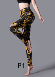 Chic Print High Waist Capri Running Leggings