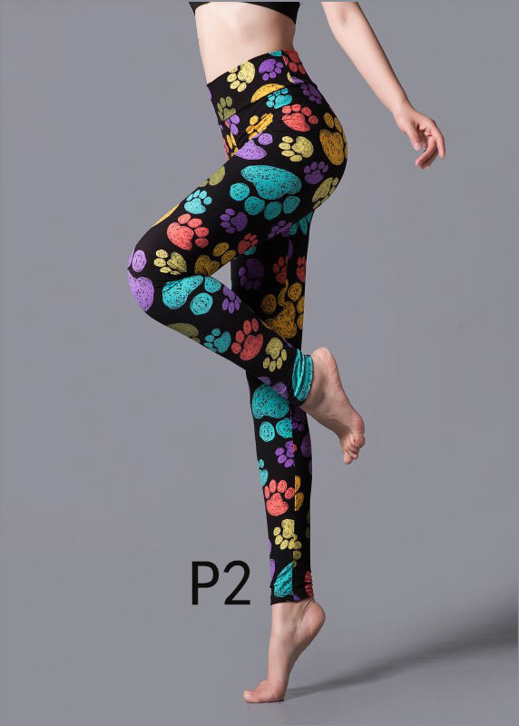 Chic Print High Waist Capri Running Leggings