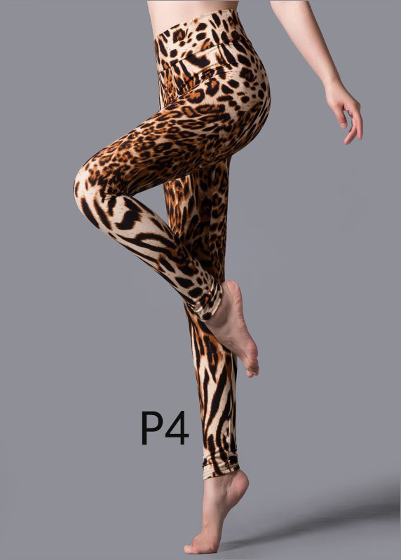 Chic Print High Waist Capri Running Leggings