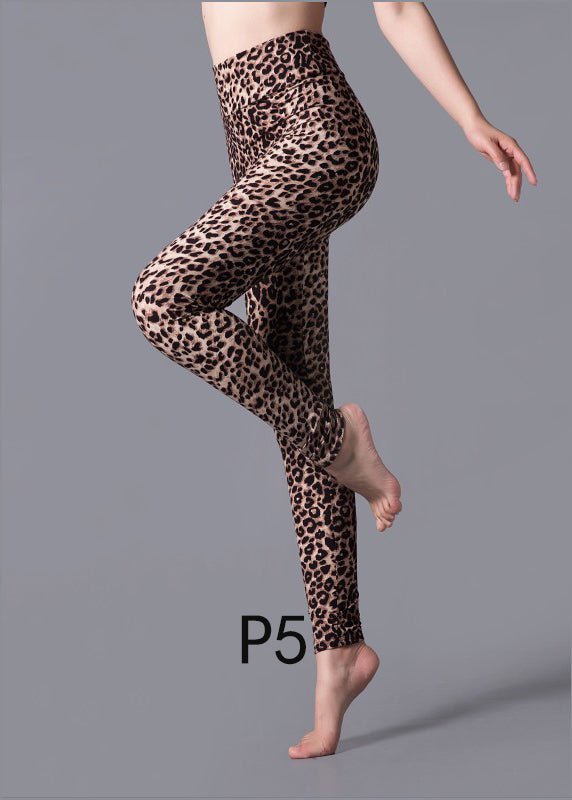 Chic Print High Waist Capri Running Leggings