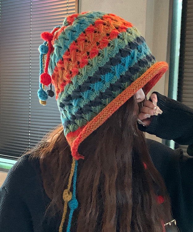 Chic Rainbow Handmade Knit Boonie Hat