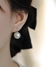 Chic Silk Sterling Silver Overgild Pearl Drop Earrings