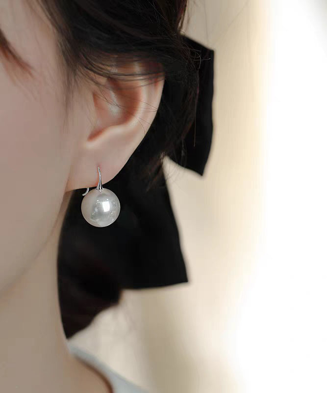 Chic Silk Sterling Silver Overgild Pearl Drop Earrings