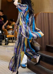 Chic Striped Peter Pan Collar Shirts And Pants Two Pieces Set Fall