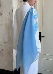 Chic White Nail Bead Sequins Patchwork Cotton Coats Men Fall