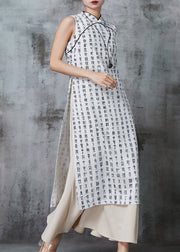 Chic White Print Cotton Oriental Two Piece Set Women Clothing Summer