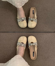Chic Yellow Suede Boutique Splicing Slide Sandals