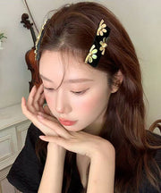 Chinese Style Black Metal Floral Hairpin