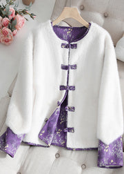 Chinese Style Black Wear On Both Sides Faux Mink Hair Jacket Winter