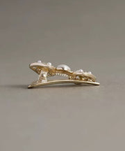 Chinese Style Blue Alloy Pearl Hollow Out Hairpin