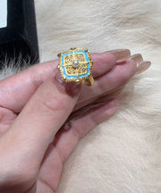 Chinese Style Gold Ancient Gold Pearl Rings