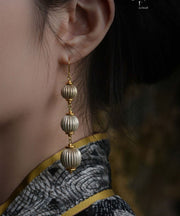 Chinese Style Gold Copper Alloy LanternDrop Earrings