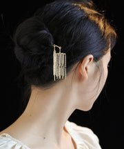 Chinese Style Gold Sterling Silver Overgild Tassel Hairpin