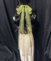 Chinese Style Green Alloy Lace Bow Ribbon Hairpin
