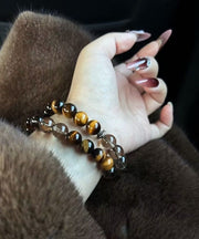 Chinese Style Metal Tiger's-Eye Chain Bracelet