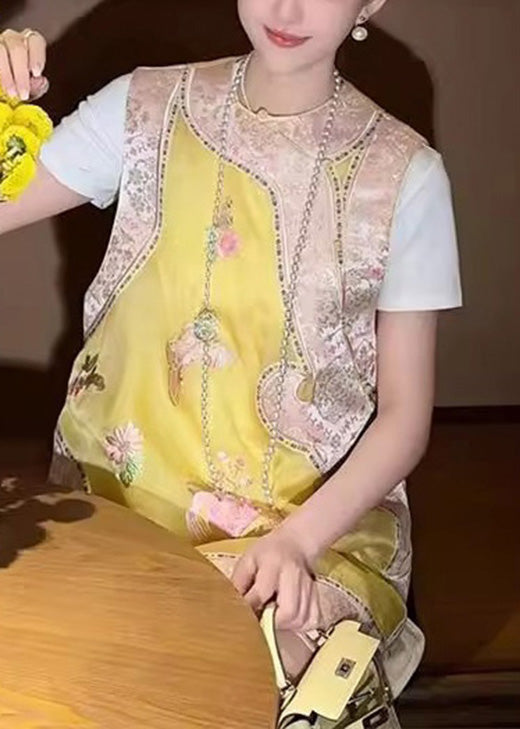 Chinese Style Pink Lace Embroidered Silk Mid Dresses Summer