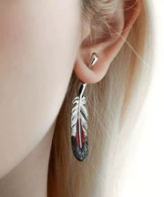 Chinese Style Silk Copper Drip Glaze Keychain Drop Earrings