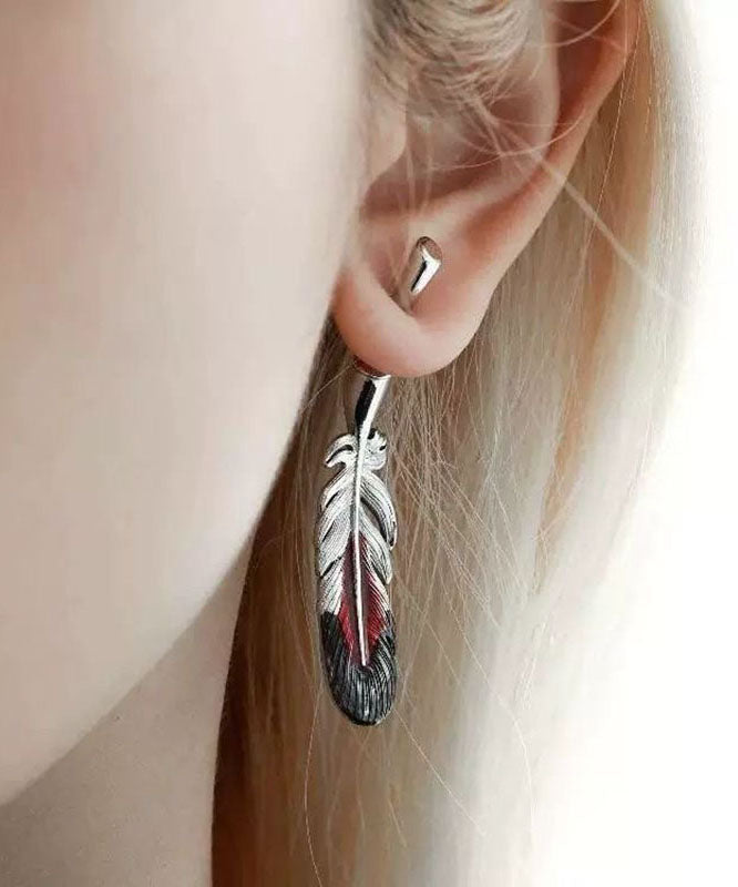 Chinese Style Silk Copper Drip Glaze Keychain Drop Earrings