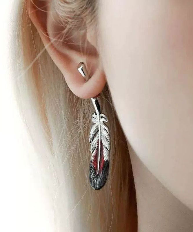 Chinese Style Silk Copper Drip Glaze Keychain Drop Earrings