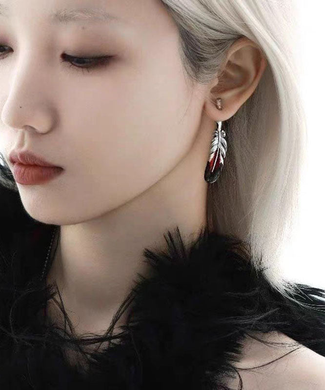 Chinese Style Silk Copper Drip Glaze Keychain Drop Earrings