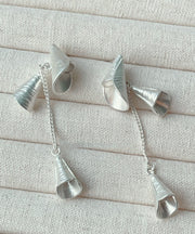 Chinese Style Silk Copper Wind Chimes Tassel Drop Earrings