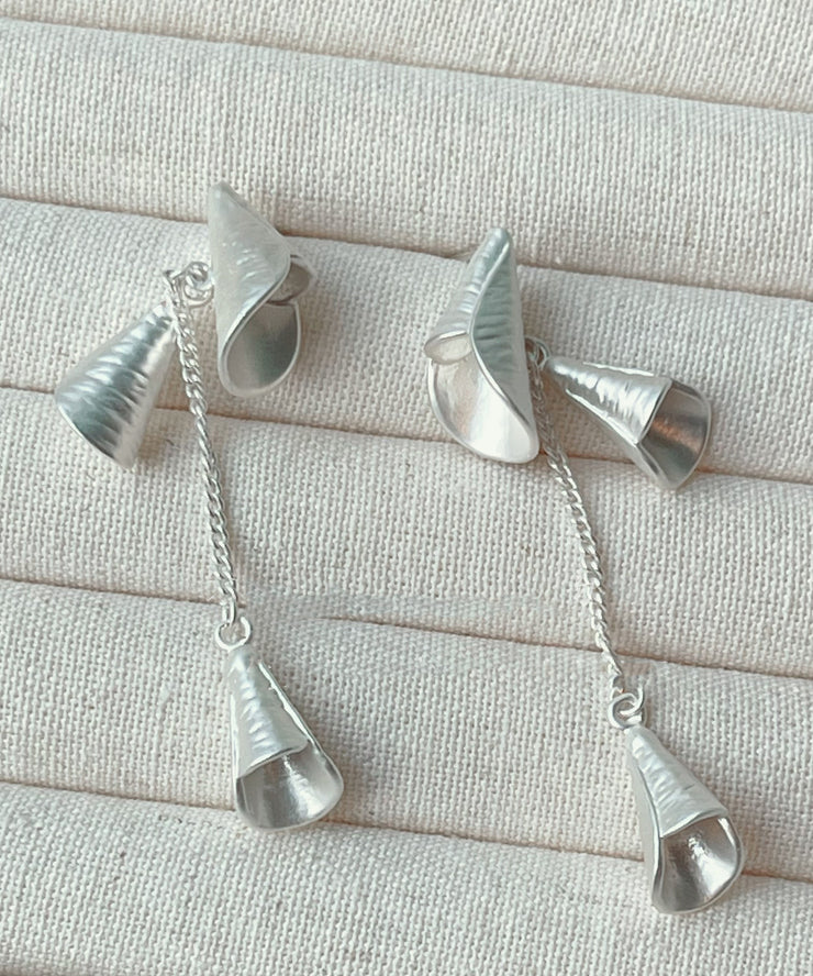 Chinese Style Silk Copper Wind Chimes Tassel Drop Earrings