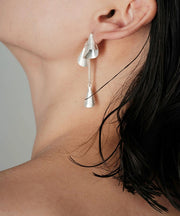 Chinese Style Silk Copper Wind Chimes Tassel Drop Earrings
