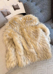 Classy Beige Black Raccoon Hair Collar Leather And Fur Coats Winter