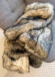 Classy Beige Black Raccoon Hair Collar Leather And Fur Coats Winter