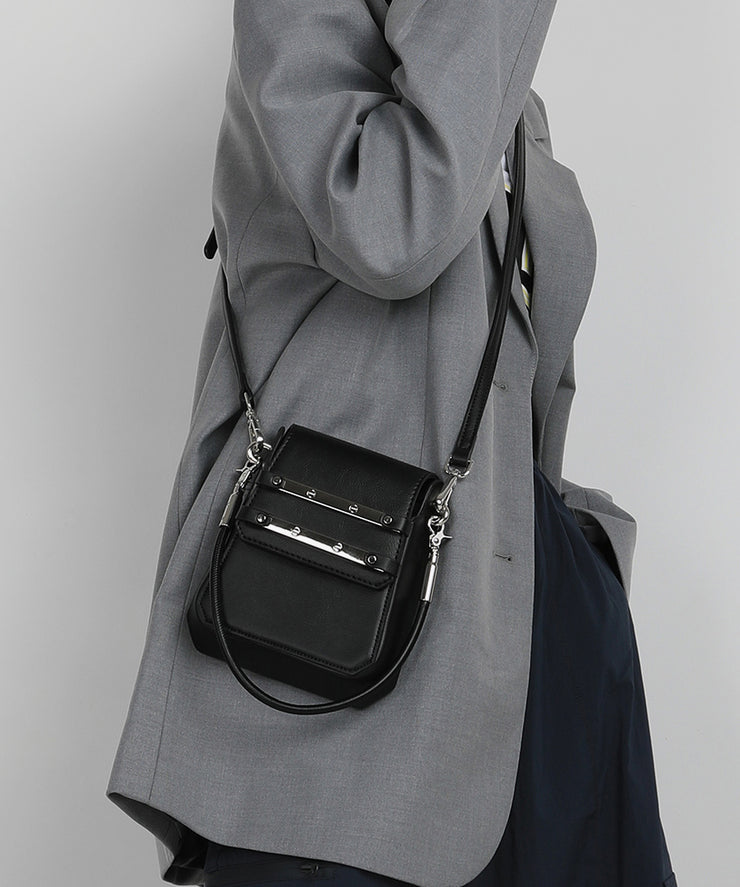 Classy Black CrossBody Solid Durable Faux Leather Women Phone Pouch
