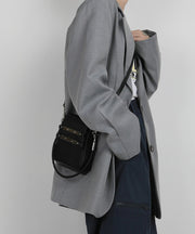 Classy Black CrossBody Solid Durable Faux Leather Women Phone Pouch