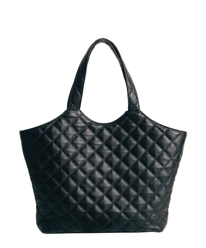 Classy Black Sheepskin Versatile Durable Satchel Handbag