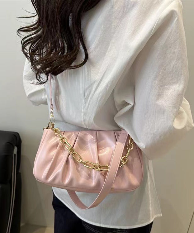 Classy Brown Solid Durable Wrinkled Faux Leather Micro Bag