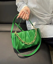 Classy Brown Solid Durable Wrinkled Faux Leather Micro Bag