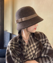 Classy Coffee Cozy Warm Woolen Bucket Hat
