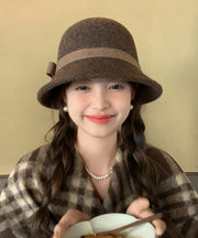 Classy Coffee Cozy Warm Woolen Bucket Hat