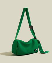 Classy Green Solid Durable Canvas Round Bag