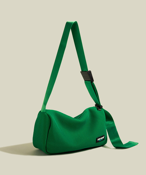 Classy Green Solid Durable Canvas Round Bag