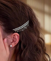 Classy Grey Alloy Pearl Zircon Crown