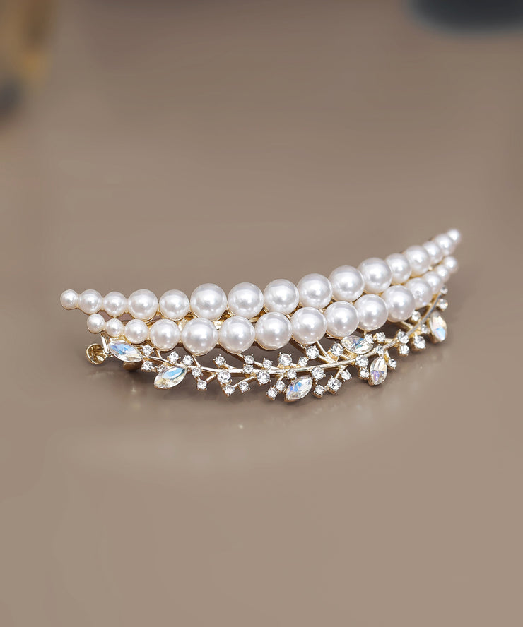 Classy Grey Alloy Pearl Zircon Crown